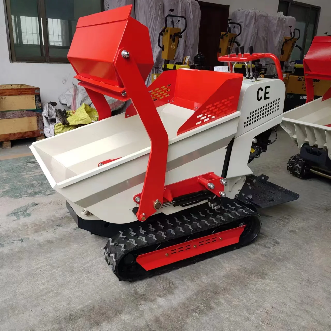 クローラーダンプ 本体 運搬車 クローラー運搬車 油圧ダンプ 運搬機 積載500kg-1t〜8t ゴムクローラー