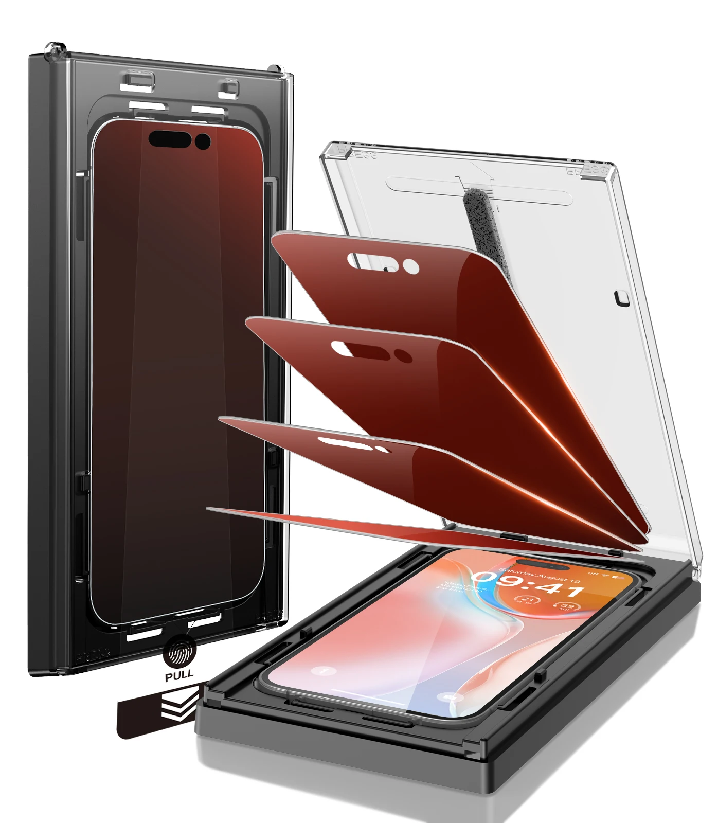 Colorful 9H Hardness Eco-friendly Easy Installation Privacy Tempered Glass Screen Protector ESD Mirrored Anti-Spy Film for