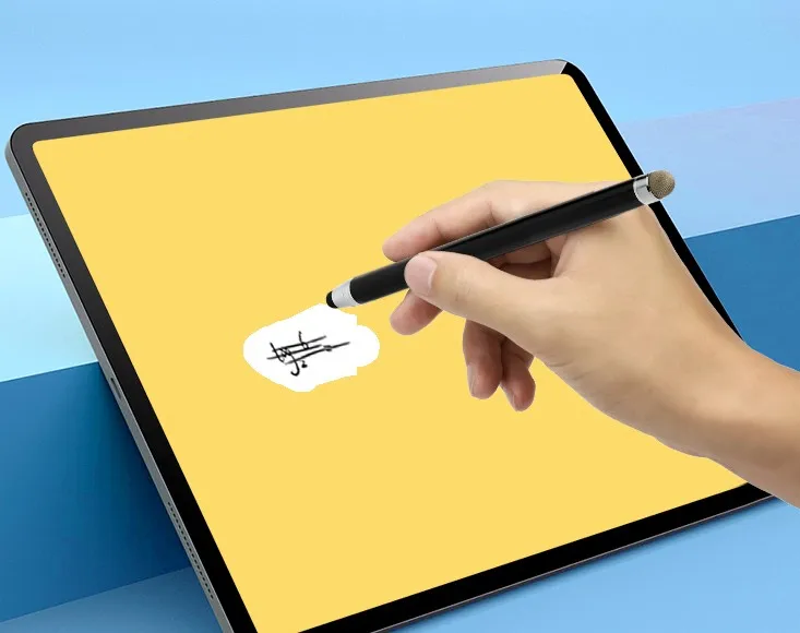 Металлическая заводская цена 2 в 1 стилус с логотипом на заказ с силиконовым наконечником стилус наконечник Рождественский подарок сенсорная ручка с сетчатым наконечником