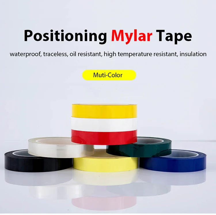 Hot Sale Heat Resistant Colorful Mylar Electrical adhesive Insulation tape Polyester Pet Film Mylar Roll Tape