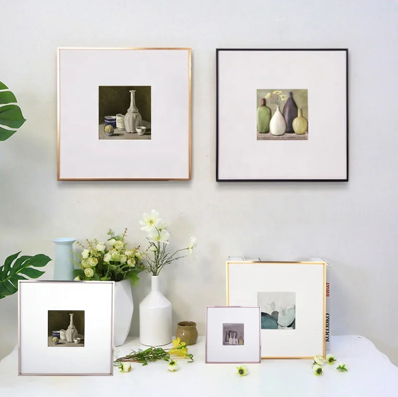 Good Quality Rectangular square Frame Decorative Aluminum Materia Moulding Picture Aluminum Photo Mirror Frame