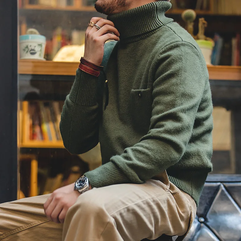 Maden High-collar Knitted Sweater 