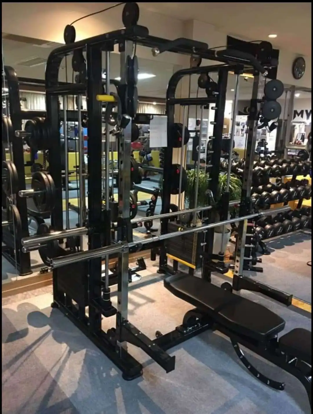 多機能パワーラック スミスマシン スミスパワーラック | ジムでの高重量トレーニングが可能。耐荷重は