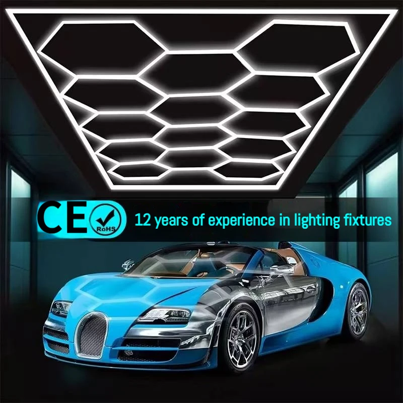 Hönsnätslampa Space Capsule taklampa för bilvård, arbetsstation, verkstad, tvättstuga, linjär lampa för livsmedelsbutik, LED, IP65