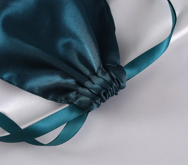 Luxury 3Pcs Scrunchie Eye Mask for Party Steam Korean Under Patch Silk Satin for Sleeping