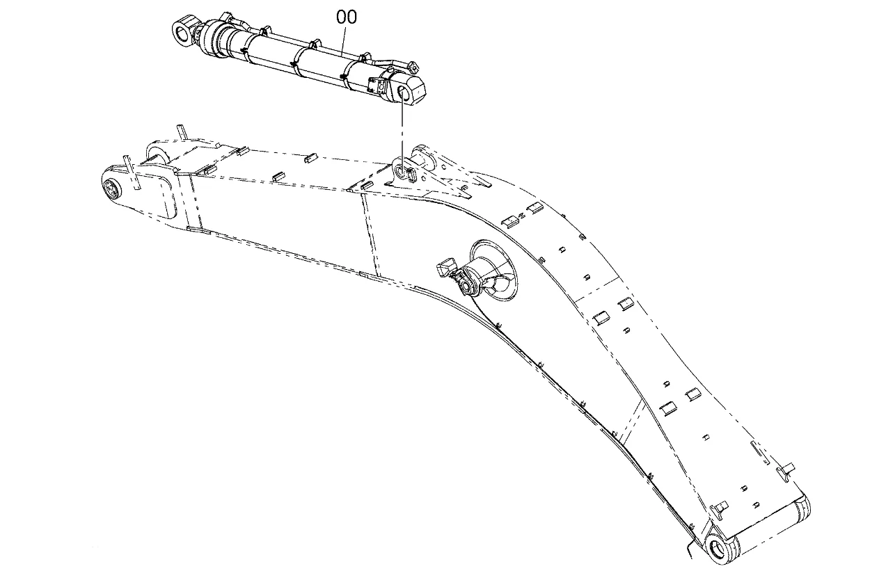 しの ZX850-3 ZX870-5G Hydraulic Arm Cylinder with Tubes 4713318