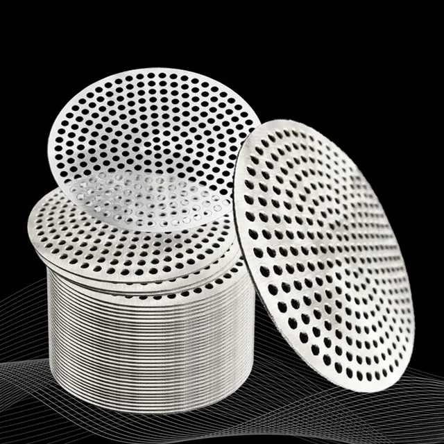 Stainless Steel Perforated Sheet Drain Strainer Floor Drain Insert Round Perforated Disc
