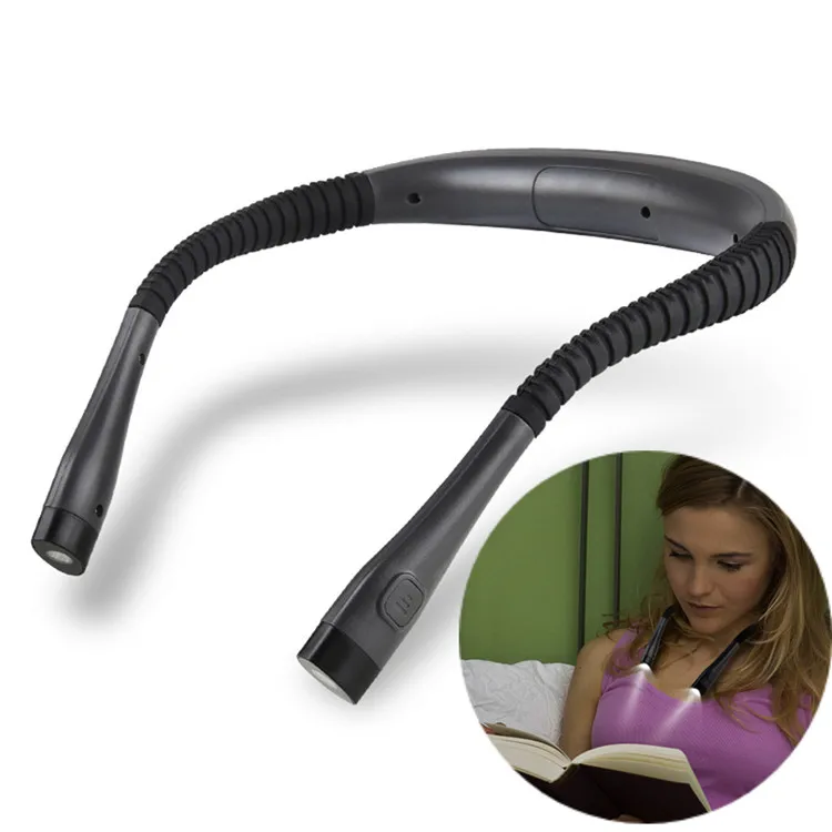 Neck Reading Light Novelty Flexible Lights Handsfree Book Hanling Read Lamp 激安大特価！