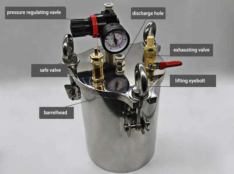 AB Glue Dispenser Manual Pressure Barrel 2 Component Mixing Glue Machine Semi Automatic Glue Filling Dispensing Machine