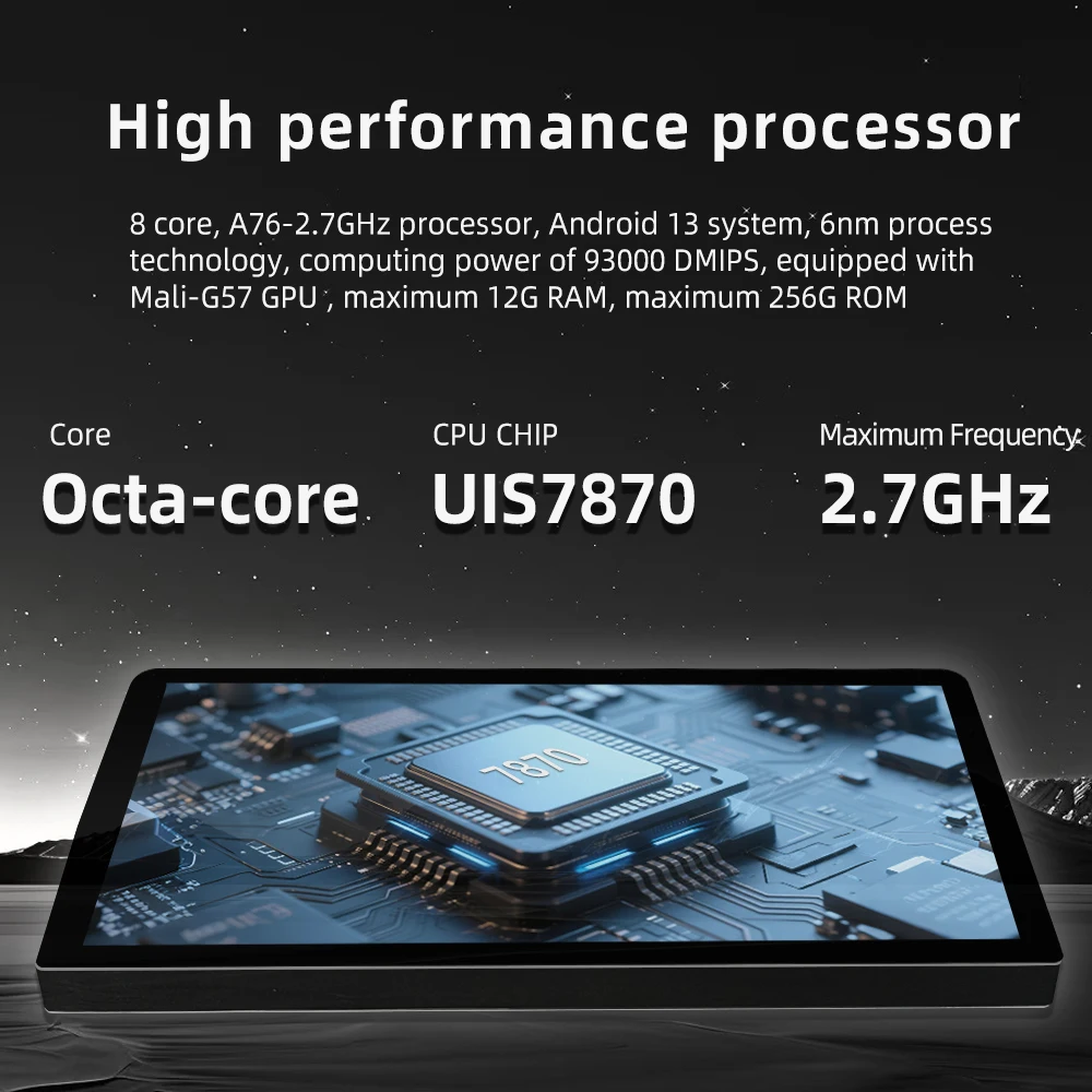 UIs7870 Car DVD Player 2K QLED Screen Android OS 13 GPS Navigation CarPlay 4G Wi-Fi for Toyota Hiace 2013-2018 DSP OBD2