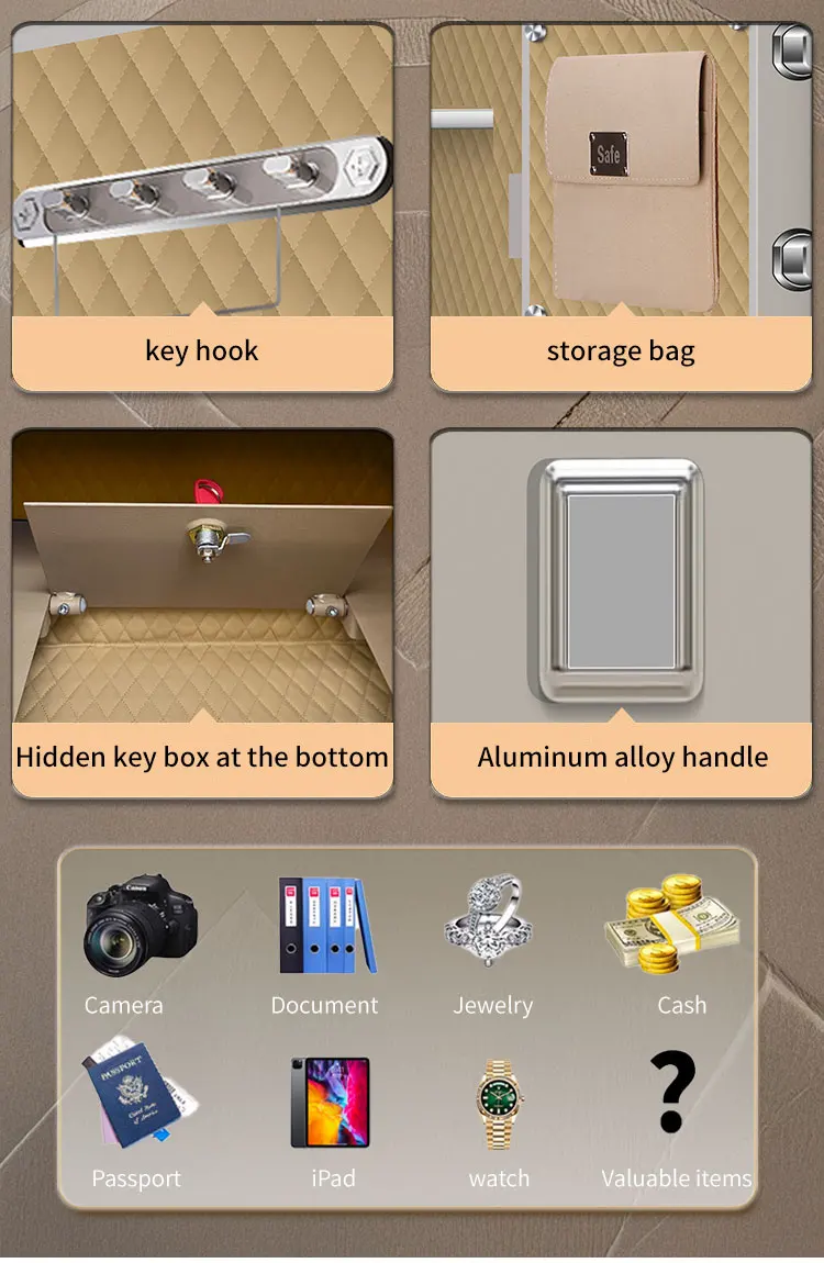 CEQSAFE Home and Office Steel Safe with Electronic Digital Fingerprint Lock Secure Electronic Digital Lock details