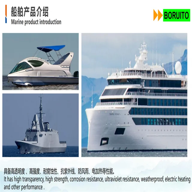 Customized Hot-bent Double-curvature Tempered Laminated Insulating Glass for High-speed Rail, Ship and Aircraft Front Windshield