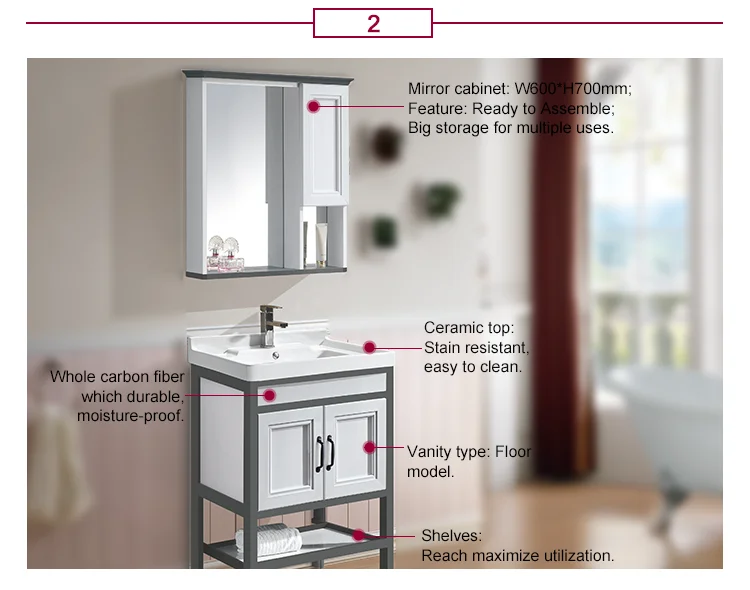 PVC Bathroom Dressing Table Simple Style Home Hotel Bathroom Storage Cabinet