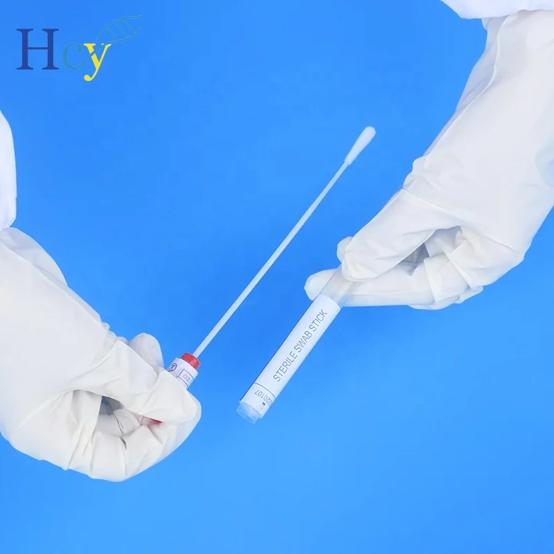Forensic Diagnostic Flocked Sterile DNA Test Swab with Tube Medical Consumables