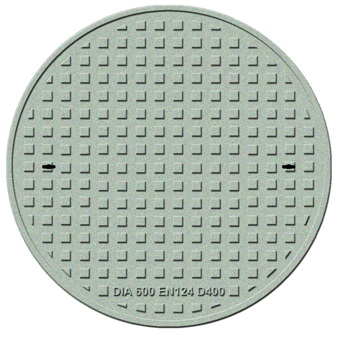 FRP Manhole Cover and Frame Round Septic Tank Lid Resin Sewer Cover