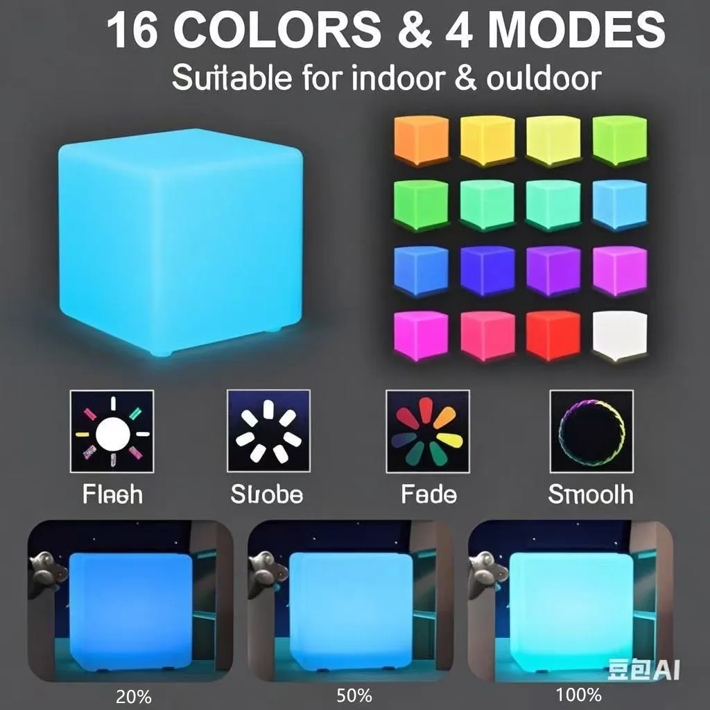 Custom Led Cube Light With Logo Print For Party & Event Oem | Wholesale