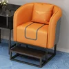 Single sofa (orange - heightened with footrest)