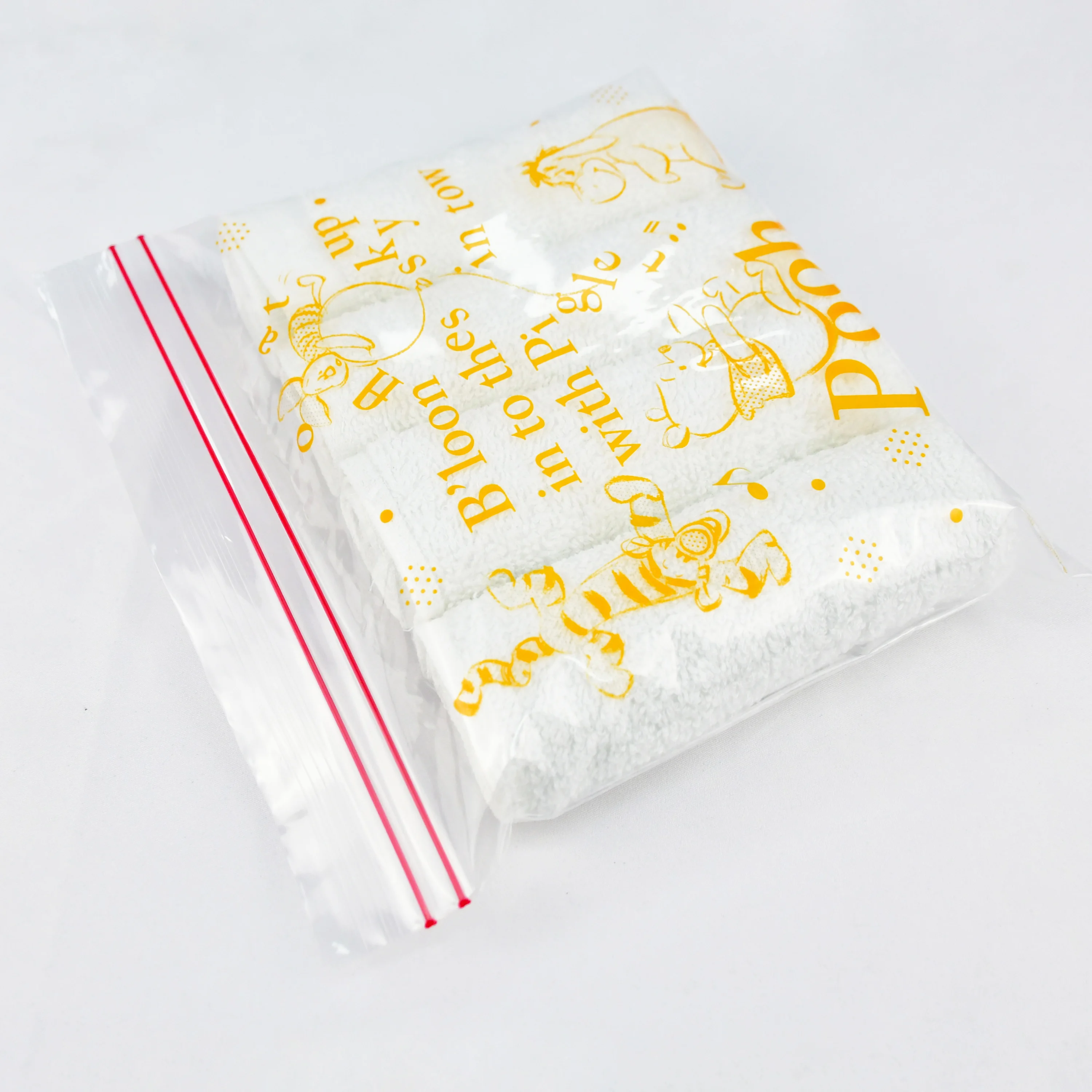 Transparent plastic zipper bag compostable small zip lock bags with logo custom printed clothing packaging