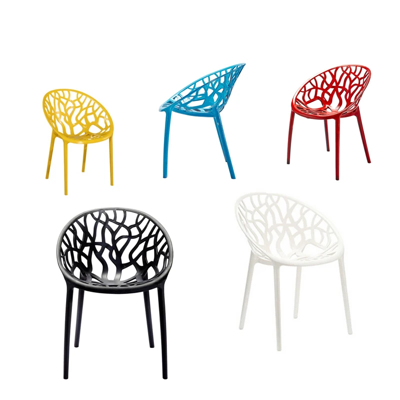 Garden Style Tree Backrest Friendly Branches Comfortable PP Seat Plastic Chair