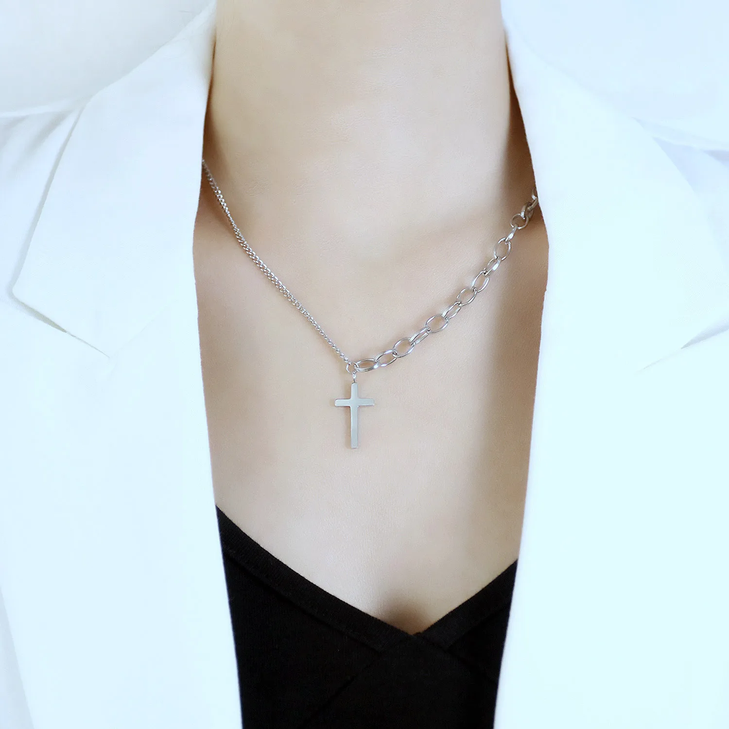 Buteee Small Cross Necklaces Stainless 