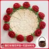 burgundy-rose coaster-flower basket material kit