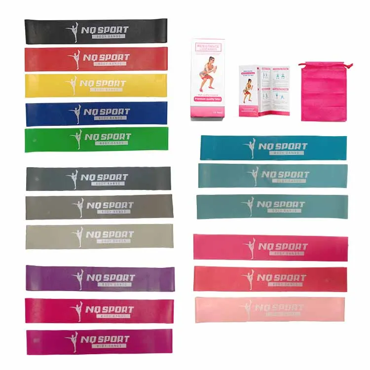 NQ SPORTS Customise Resistance Bands Set Latex Custom Logo Mini Resistance Loop Bands for Strength Training