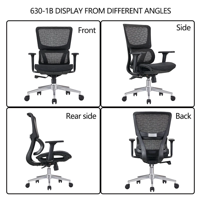 High Quality Comfortable Executive Furniture Computer Designer Swivel Recliner Ergonomic Fabric Office Chair with footrest manufacture