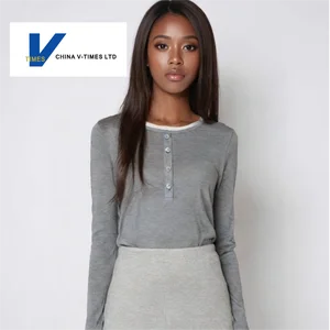 China V-Times Women's Real Cotton Loose Fit Long Sleeve T-Shirt Korean-Style Casual Top for Spring Autumn Versatile Two-Piece