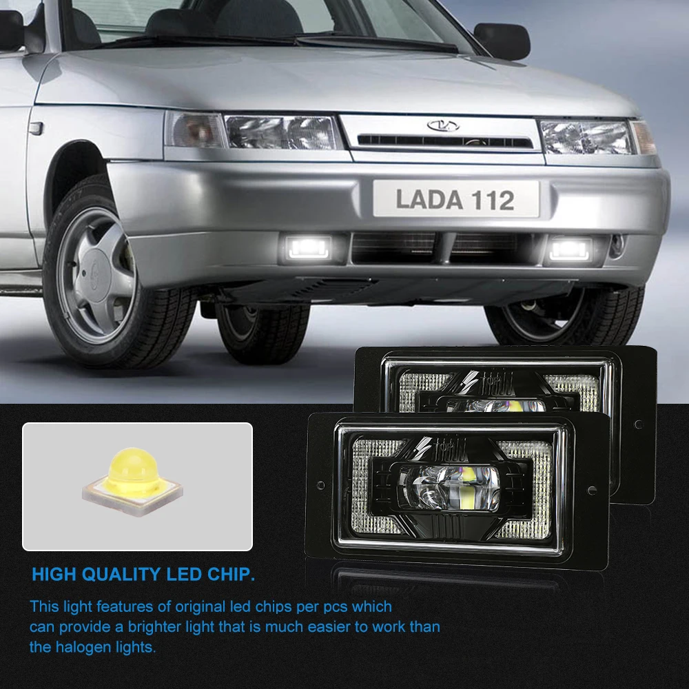 Led Fog Light 2121 2110 5 Linz Drl Front Led Rear Off Road Car Fog Light for Truck Lada Granta