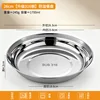 Plato Redondo Antiderrame de Acero Inoxidable 316 de 26 cm