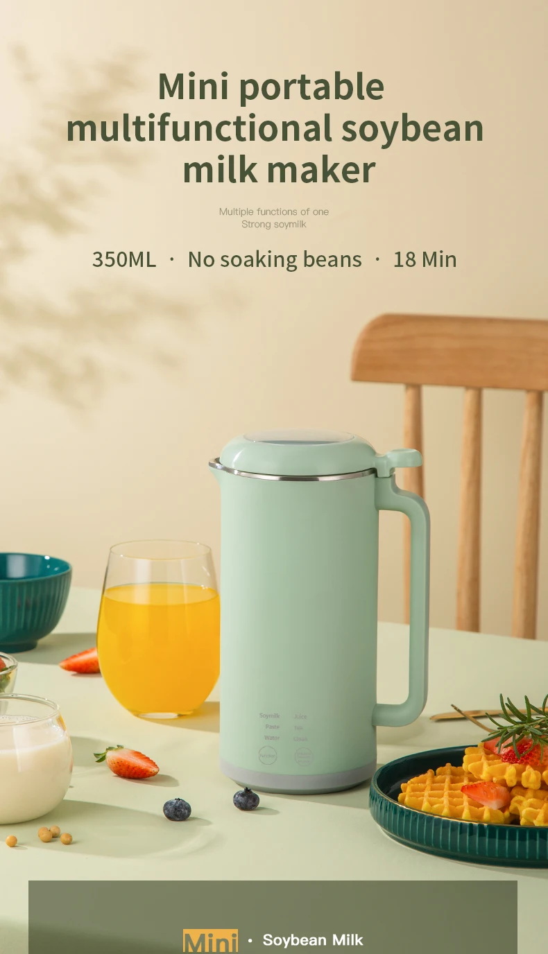 Automatic Soy Milk Maker Portable Mini Soy Bean Milk Maker Stainless