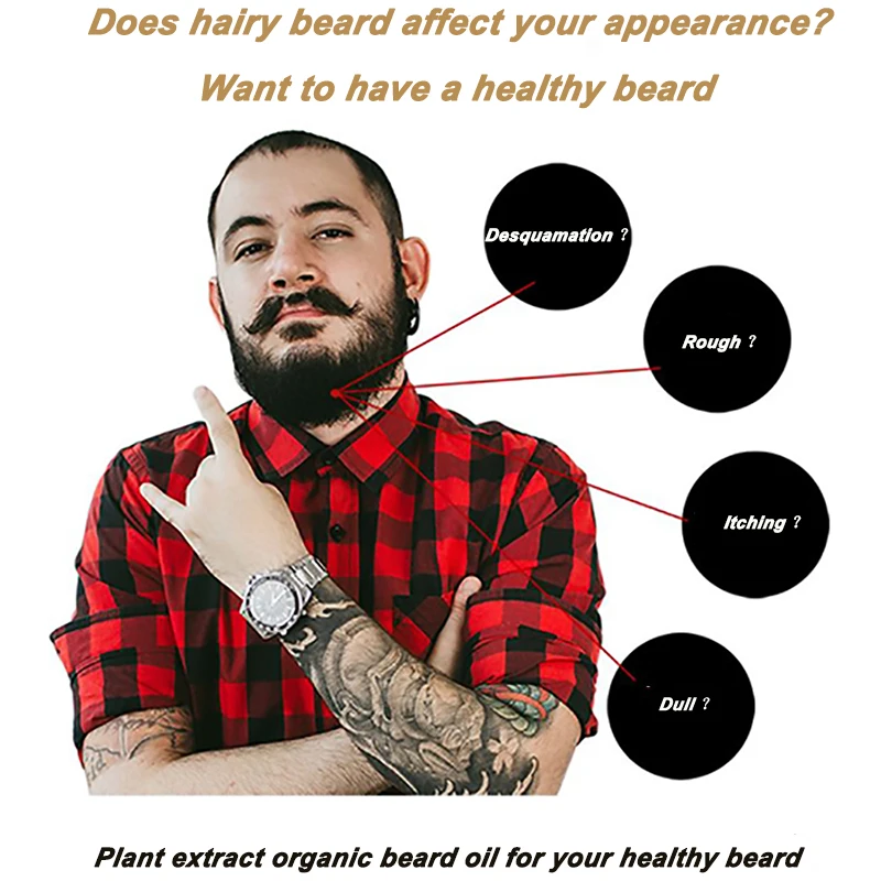 Прямая поставка с фабрики, лучший уход за бородой для мужчин, органическое натуральное масло для бороды для улучшения роста бороды