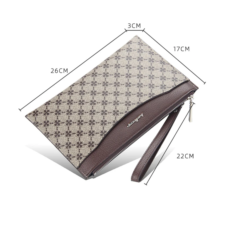 Business Card Holders Wallet Large Capacity Leather Clutch Bags for Men