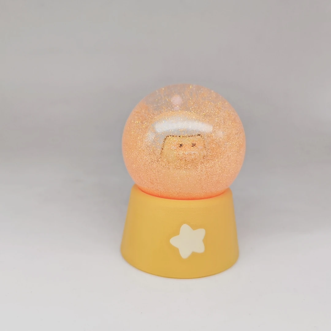 Unbrokenable Duck Snow Ball Maker 45mm Artificial Resin Snow Globe for Home Decoration for Children Items