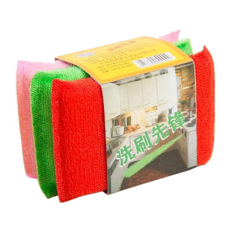 Earth Brand Custom Print Packing Kitchen Cleaning Dishwashing Colorful Microfiber Sponge