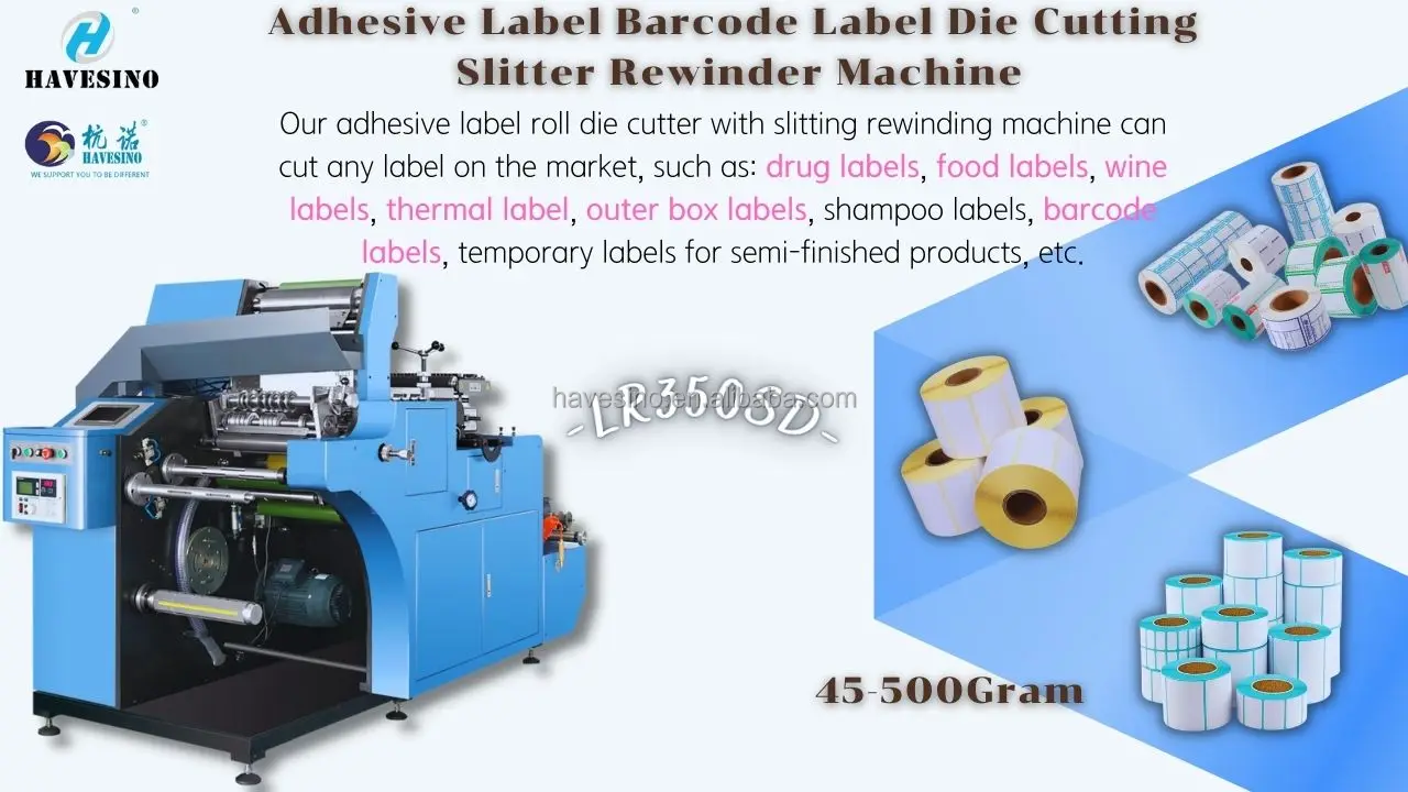 Adhesive Label Die Cutting Machine Slitting Rewinding Shipping ...