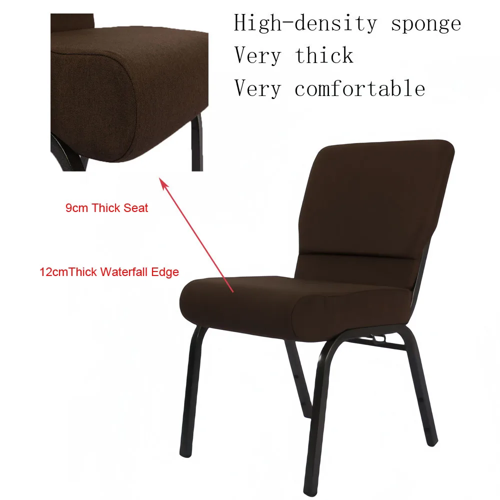 Modern Interlocking Padded Stackable Chair For Church Fabric Theater