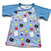 Blue Cartoon Stationery Light Blue Raglan Tee