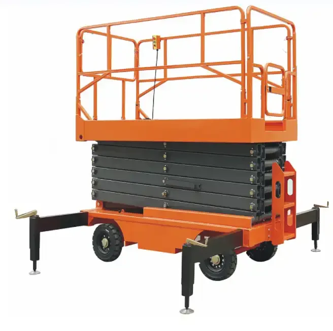 EVERLIFT 4.8m Electric Mobile Scissor Lift Manlift 300kg Capacity Rough Terrain Work Platform with Elevated Hoists