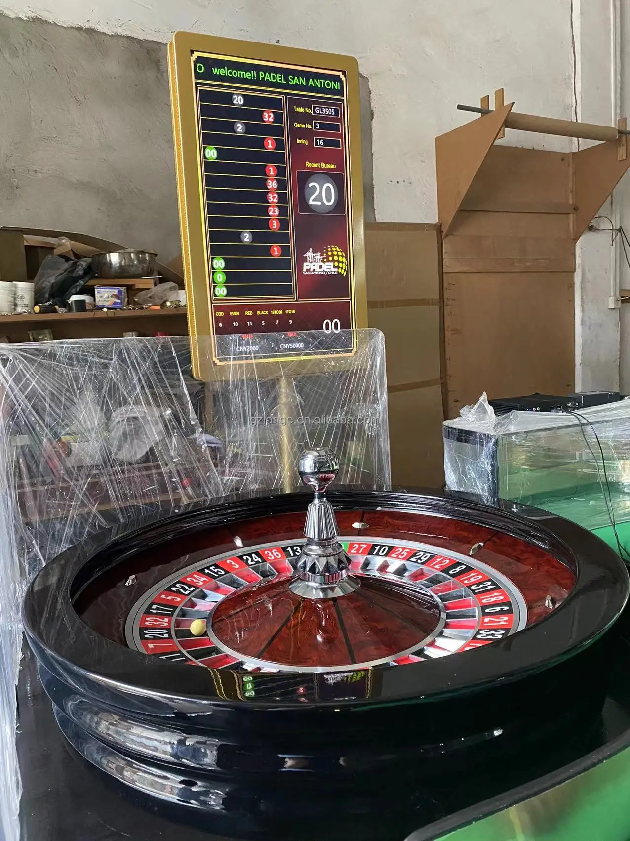 Casino Semi-Auto Monitor Stand Roulette Wheels Table