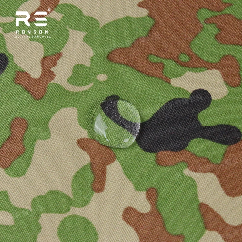 500D Nylon Cordura JSDF IRR Camouflage Woven Fabric PU Coated