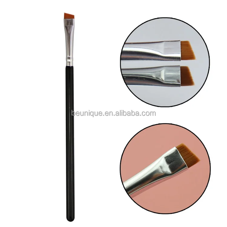 Black Brow Makeup Brush Set Concealer Eyeliner Ultra Thin White Single Private Label Large Flat Concealer Brush For Eyebrows