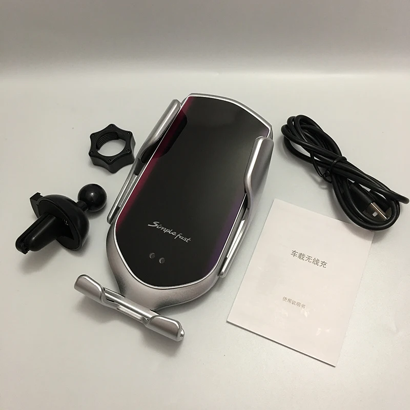 Автомобильное беспроводное зарядное устройство R2, 10 Вт, автоматическое зажимное инфракрасное Индукционное Qi автомобильное зарядное устройство для телефона, автомобильное зарядное устройство R2 R1