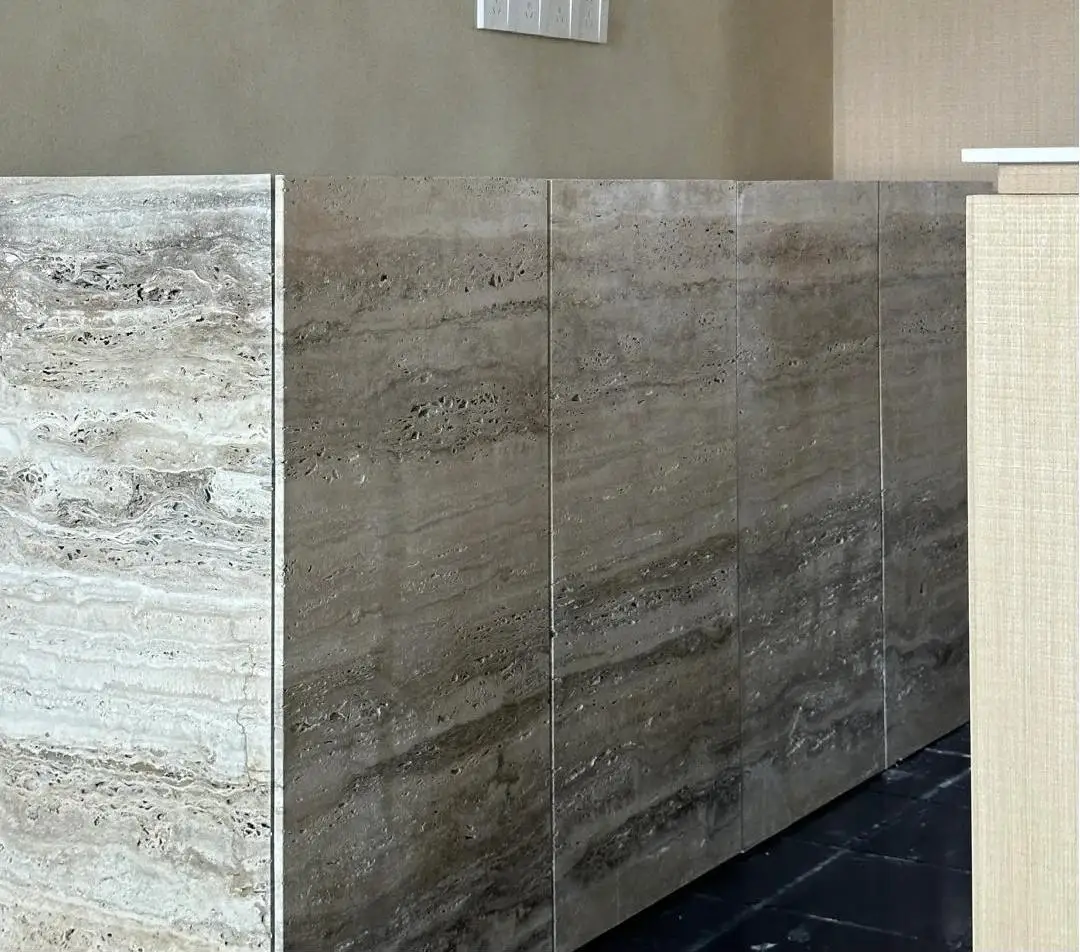 product customizable wabi sabi style natural travertine cabinets indoor kitchen and bathroom marble cabinets-7