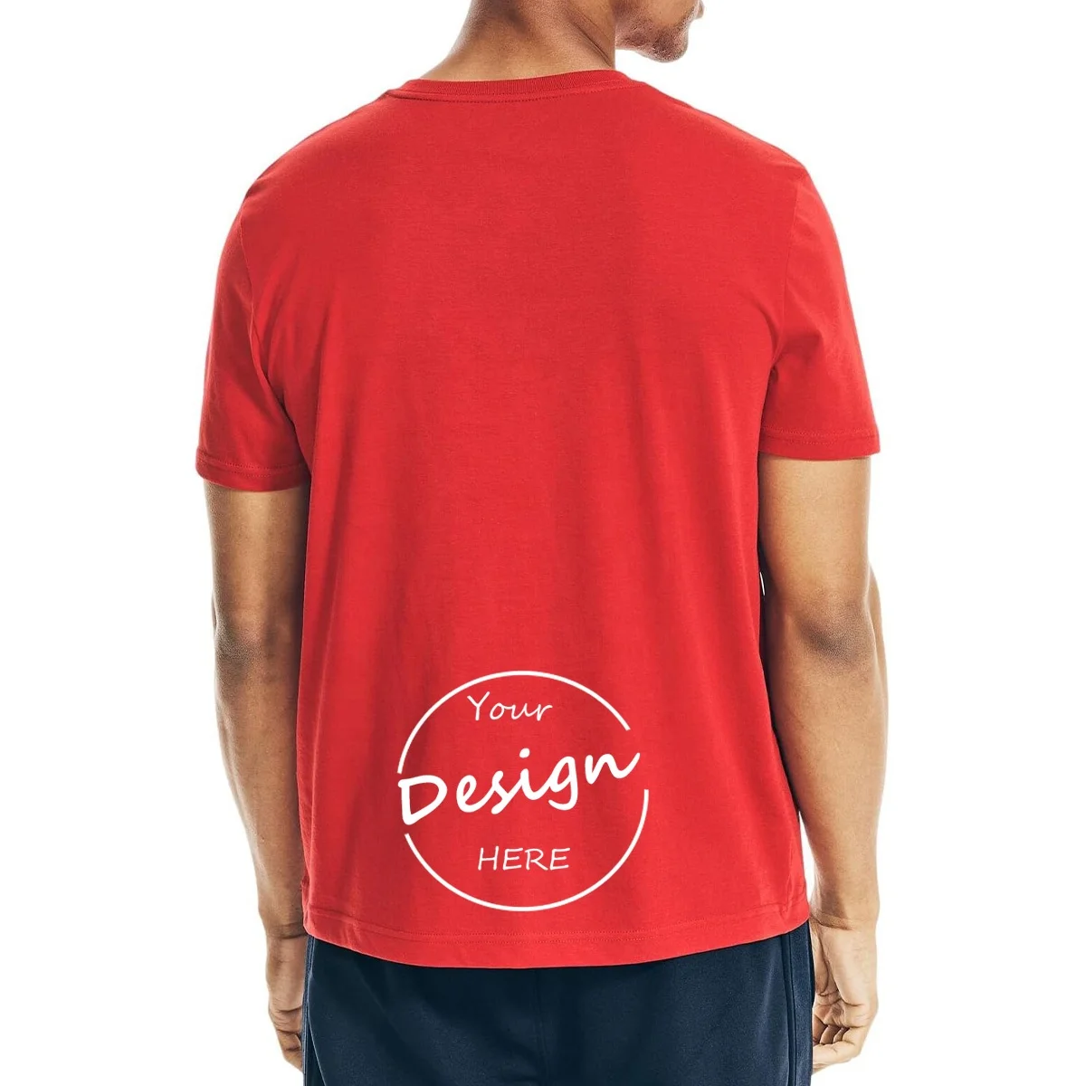 JL1107F Wholesale Fitted Slim Fit Men High Quality Deep V Neck T-Shirts Cotton Purple Solid Color T Shirts for Men