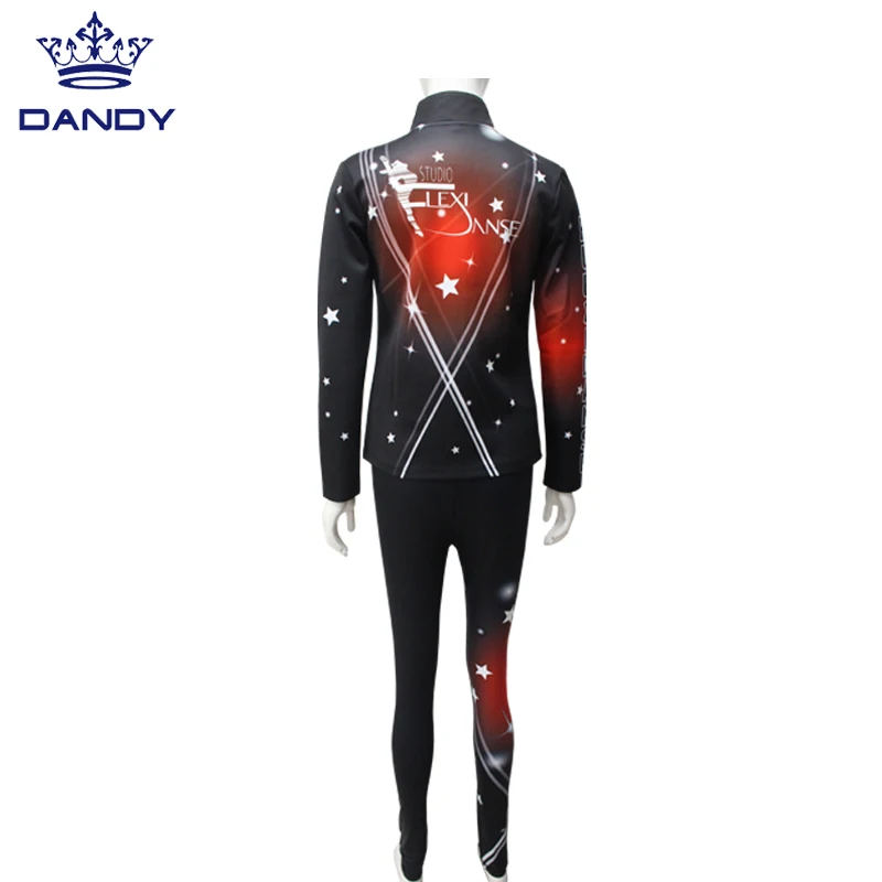 Newest Designs Customised Sublimation Girls Training Warm up Jackets OEM Team Cheerleading Warm up Tracksuits