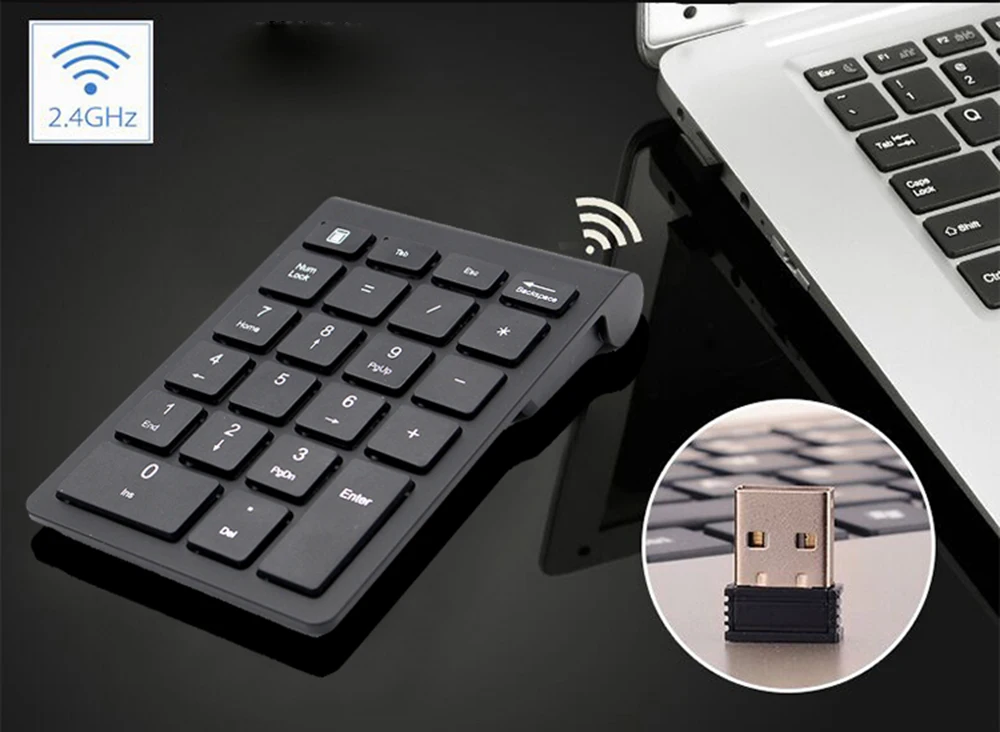 Tastierino Numerico Wireless Jelly Comb - 18 Tasti, USB, Plug & Play Per PC E Notebook - 4