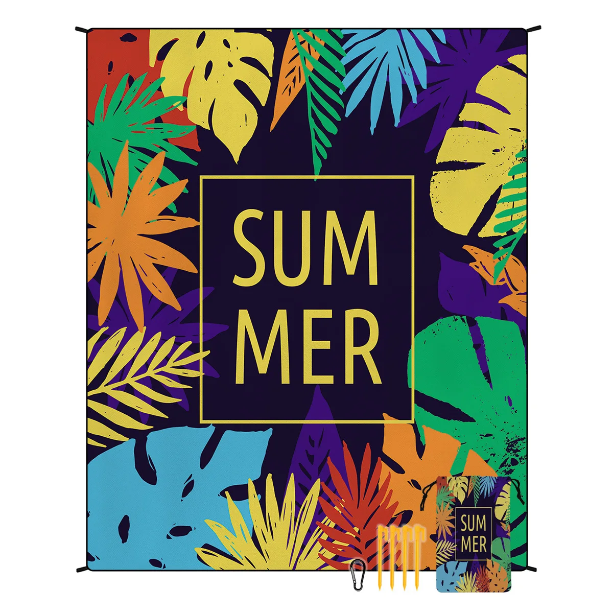 Customized Logo Quick Dry Super Absorbent Microfiber RPET Recyclable Anti-Slip No Sand Digital Printing Beach Towel