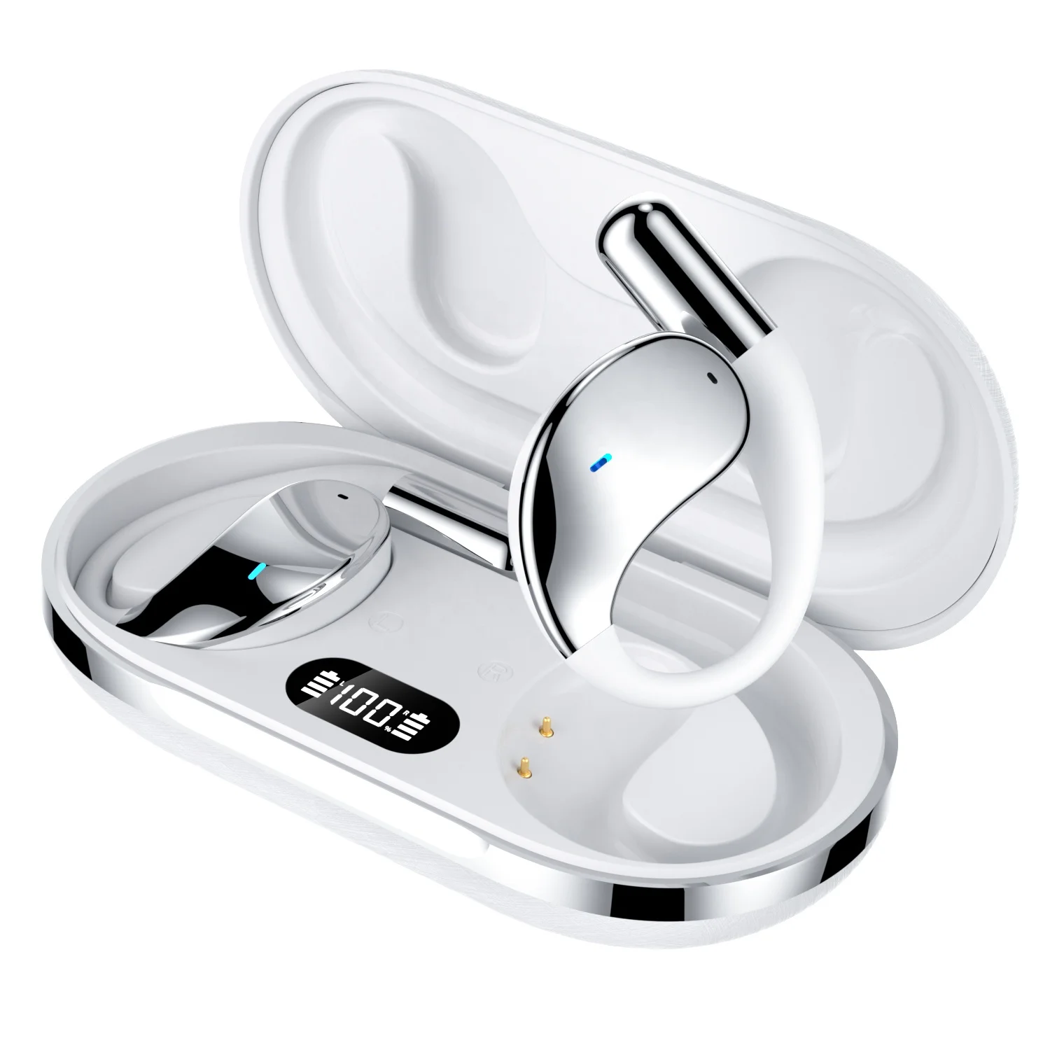 翻訳イヤホン AI言語翻訳イヤホン 旅行用144言語 グレー YYK Q39 AI Language Translator Earbuds for 144 Languages