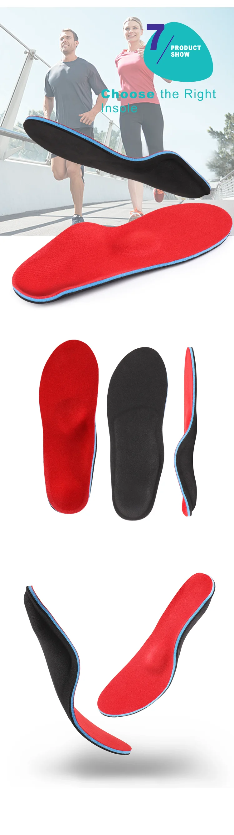 odm high quality comfortable cushions insole orthotic foot arch support shoe pad for shoes-36